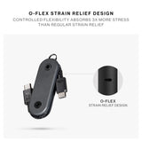 Native Union Pocket USB-C to USB-C Cable| 6.5in/17cm Portable USB-C Charging Cable and Keychain, Versatile Heavy Duty Design, w/ Cable Management, Eco-Friendly Recycled Material - Black