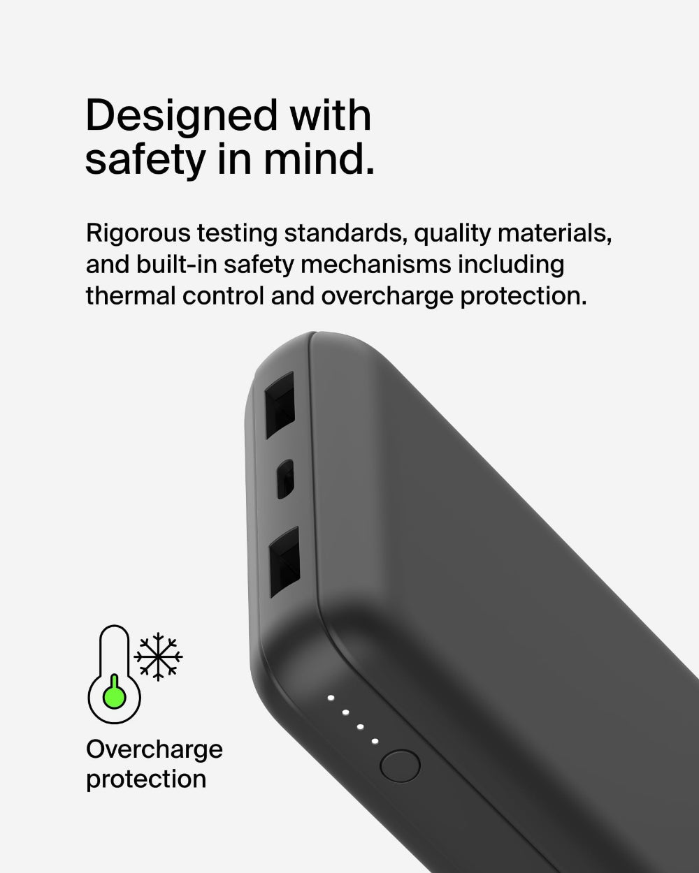 Belkin BOOSTCHARGE 20K Power Bank - Fast Charge 3 Ports (USB-C 1x, USB-A 2x) for Apple iPhone 14/13/12/11/XR/XS/X/8/7/6 Pro Max Plus Mini, iPad Pro/Air/Mini, Airpods & other USB-C Devices - Black