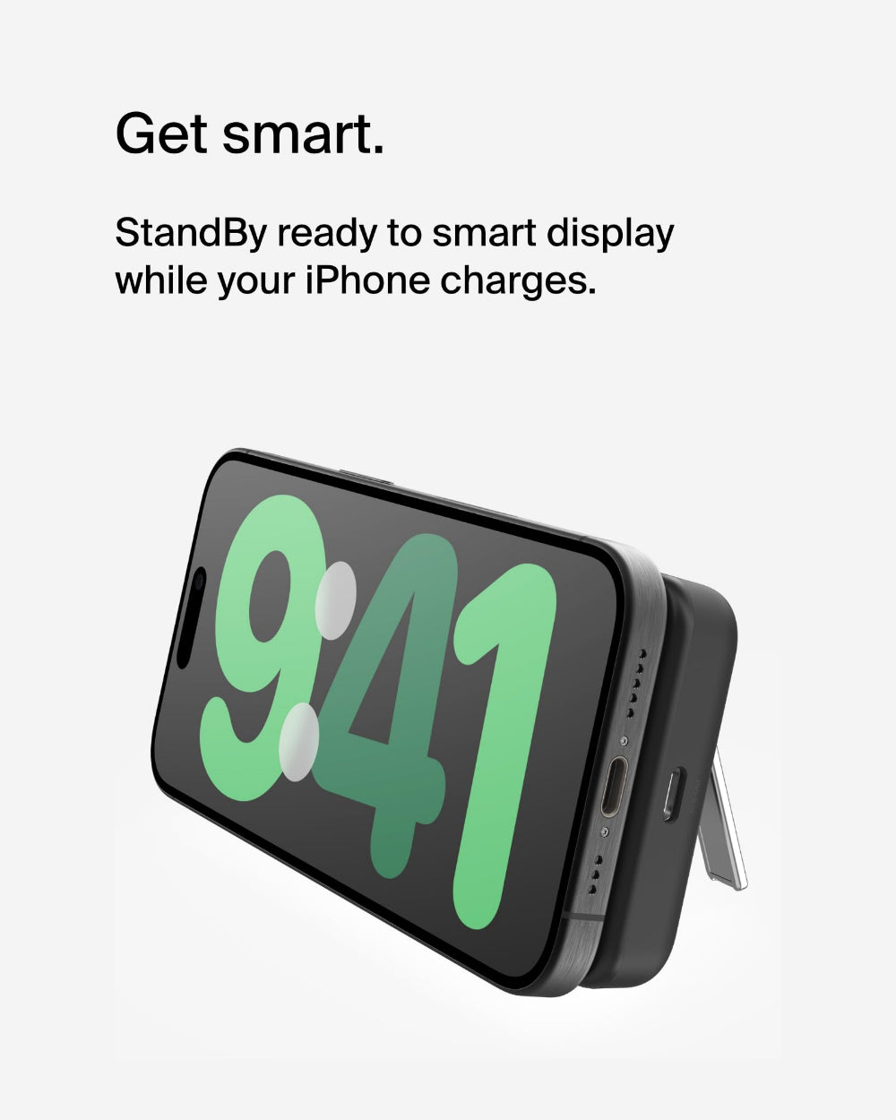 BELKIN BoostCharge Magnetic Wireless Power Bank 5K mAh MagSafe Compatible with Kick Stand - Black