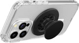 PopSockets MagSafe PopGrip Matte| Magnetic Phone Grip & Stand, Strong Magnet, for iPhone 15/14/13/12 & MagSafe Cases, Included Adapter Ring for non-MagSafe Phones & Cases - Black