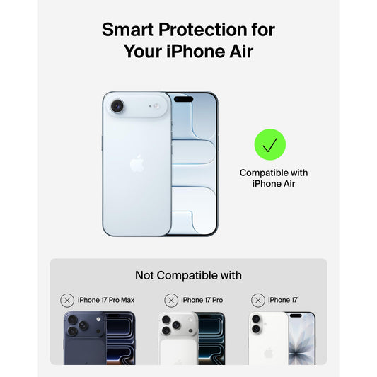 Belkin Protect Case for iPhone 17 Air 6.9", 12 Ft. Drop Protection, MagSafe Compatible, Anti-Scratch, Raised Edges, Easy Grip, Floating Buttons, Made with Recycled Material - Black