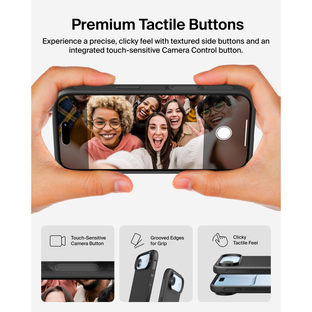 جراب حماية بيلكين لهاتف آيفون 17 إير شيرفورس، أسود