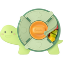 BoBaby Snack Buddies Turtle green 5-compartment silicone suction snack tray