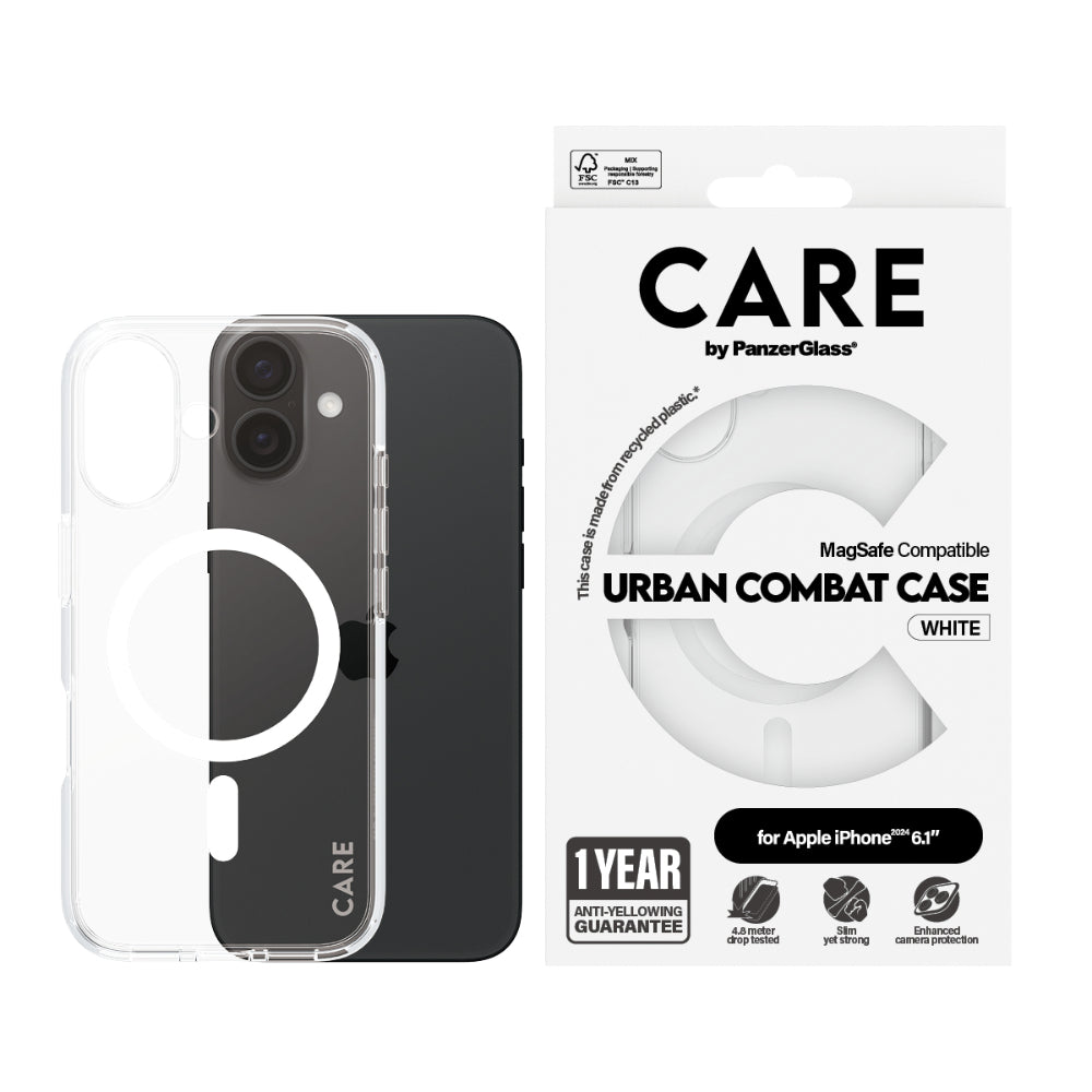 [OPEN BOX] PANZERGLASS Care iPhone 16 MagSafe Case Flagship White