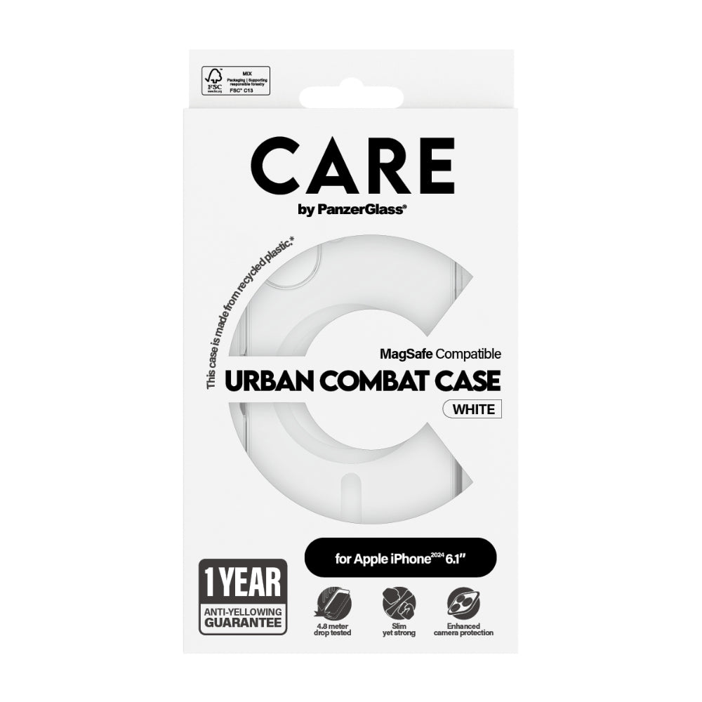 [OPEN BOX] PANZERGLASS Care iPhone 16 MagSafe Case Flagship White