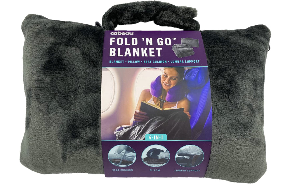 CABEAU Fold 'n Go Blanket - Charcoal Black