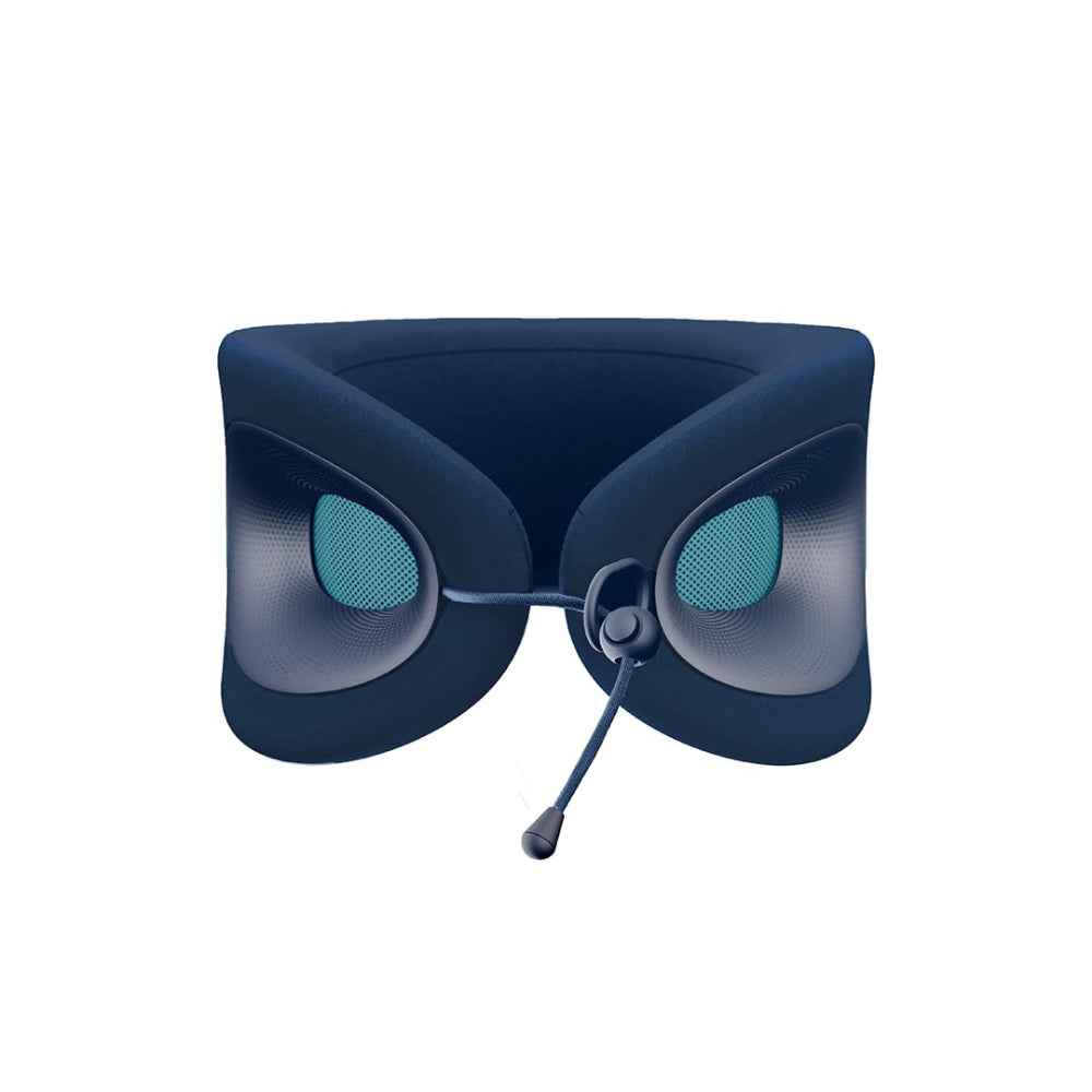 Cabeau Evolution X| First Customizable Neck Pillow, Adjustable Height & Neck Fit for Ultra Comfort, Supports Spine Alignment, w/ Air Vent for Cooling Effect, 14+ Years Old - Dark/Light Blue