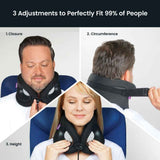Cabeau Evolution X| First Customizable Neck Pillow, Adjustable Height & Neck Fit for Ultra Comfort, Supports Spine Alignment, w/ Air Vent for Cooling Effect, 14+ Years Old - Grey/Purple