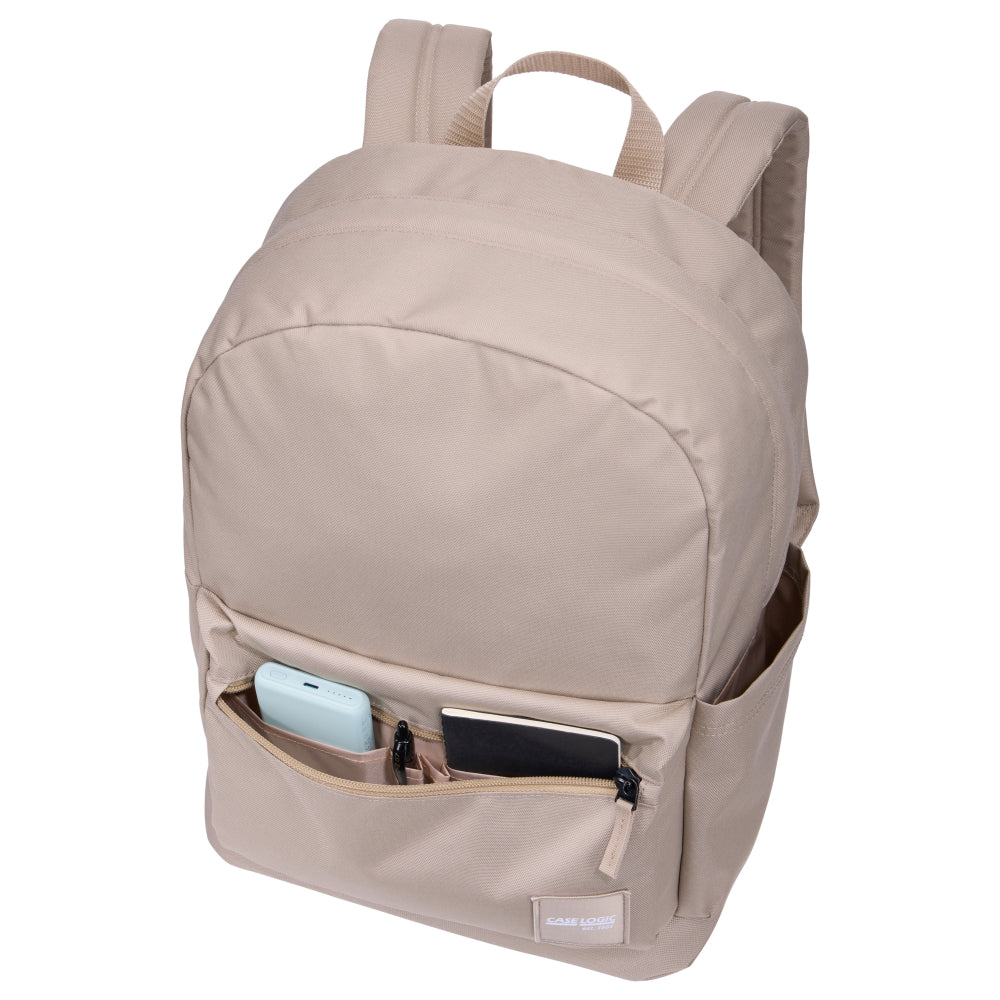 Case Logic Commence Recycled Backpack 24L| 16 Inch Laptop Backpack with Tablet Storage and Campus Pockets, For Student and Professionals, Boulder Beige