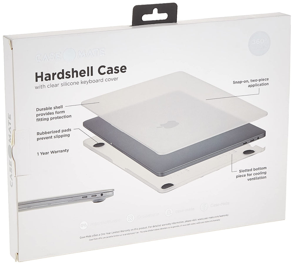 Case-Mate - Snap-On Hard Shell Cases with Keyboard Covers 13" MacBook Pro 2018 Clear