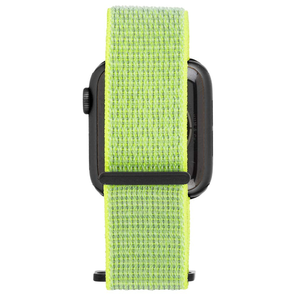 سوار نايلون من CASE-MATE مقاس 42-44 مم لساعات أبل من السلسلة 1-8 و SE - أخضر نيون عاكس (تباع ساعة أبل بشكل منفصل)