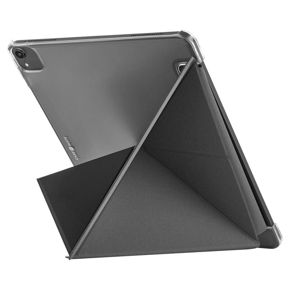 Case-Mate iPad 10.2" 7Th Gen Flip Folio Case - Leather Origami Design w/ 360 Protection, Transparent Back w/ Multiple Viewing Mode, Auto Sleep/Wake, for iPad 10.2 7th Gen - Black