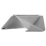 Case-Mate iPad 10.2" 7Th Gen Flip Folio Case - Leather Origami Design w/ 360 Protection, Transparent Back w/ Multiple Viewing Mode, Auto Sleep/Wake, for iPad 10.2 7th Gen - Light Grey
