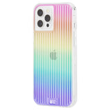Case-Mate Tough Groove Case for Apple iPhone 12 / 12 Pro - 10-Ft Drop Protection w/ Micropel Anti-microbial Layer 1-PC Construction Groove Design Wireless Charging Compatible - Iridiscent