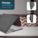 Case-mate Snap-On Apple Macbook Pro 13" 2020 Case - Transparent Hardshell cover Impact & Scratch Protection, See-Through Apple Logo w/ Keyboard Cover (US & UK Layout) - Smoke