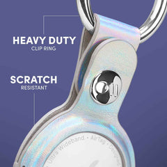 [OPEN BOX] case-mate-clip-ring-leather-keychain-apple-airtag-case-sparkle