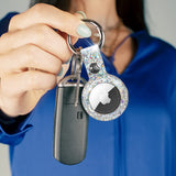 Case-mate Leather Keychain Apple AirTag Case |Innovative Heavy Duty Ring Clip, Easily Insert or Remove AirTag, Scratch Protection for Apple AirTag - Sparkle