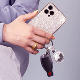 Case-mate Leather Keychain Apple AirTag Case |Innovative Heavy Duty Ring Clip, Easily Insert or Remove AirTag, Scratch Protection for Apple AirTag - Sparkle