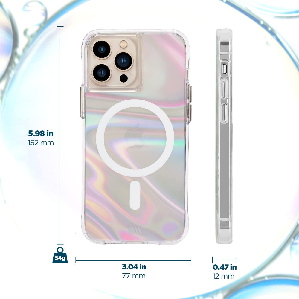 CASE-MATE iPhone 13 Pro - Soap Bubble w/ MagSafe and Antimicrobial - Iridescent