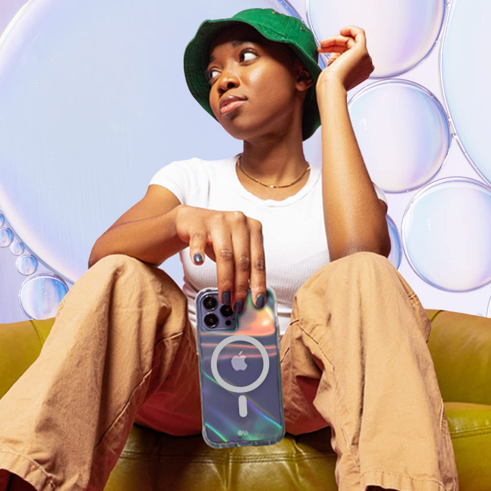 CASE-MATE iPhone 13 Pro - Soap Bubble w/ MagSafe and Antimicrobial - Iridescent