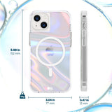 جراب CASE-MATE لهاتف iPhone 13 - تصميم فقاعي مع MagSafe ومضاد للميكروبات - متقزح الألوان