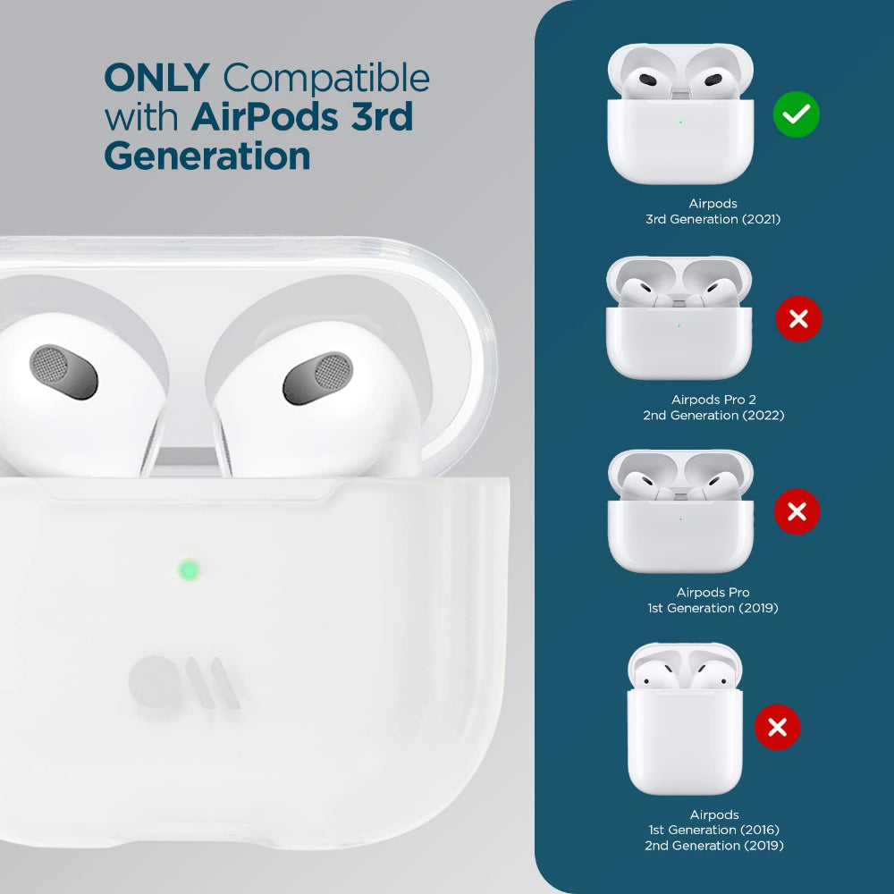 جراب CASE-MATE المتين والشفاف لسماعات AirPods الجيل الرابع 2021