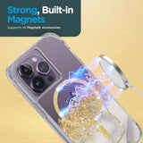 Case-mate Karat Case w/ Magsafe for Apple iPhone 14 Pro 2022 6.1" - 10-Ft Drop Protection w/ Micropel Antimicrobial Layer 1-Pc Construction, Built-in Magnet for Magsafe Wireless Charging - Marble