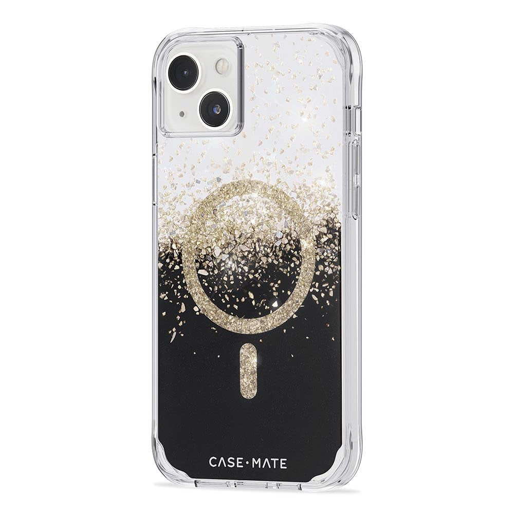 Case-mate Karat Case w/ Magsafe for Apple iPhone 14 Plus 2022 6.7" - 10-Ft Drop tection w/ Micropel Antimicrobial Layer 1-Pc Construction, Built-in Magnet for Magsafe Wireless Charging - Onyx