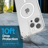 Case-mate Blox Case for Apple iPhone 14 Pro Max 2022 6.7" - 10-Ft Drop Protection w/ Micropel Antimicrobial Layer 1-Pc Construction, Built-in Magnet for Magsafe Wireless Charging - Clear