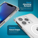 Case-mate Blox Case for Apple iPhone 14 Pro Max 2022 6.7" - 10-Ft Drop Protection w/ Micropel Antimicrobial Layer 1-Pc Construction, Built-in Magnet for Magsafe Wireless Charging - Clear