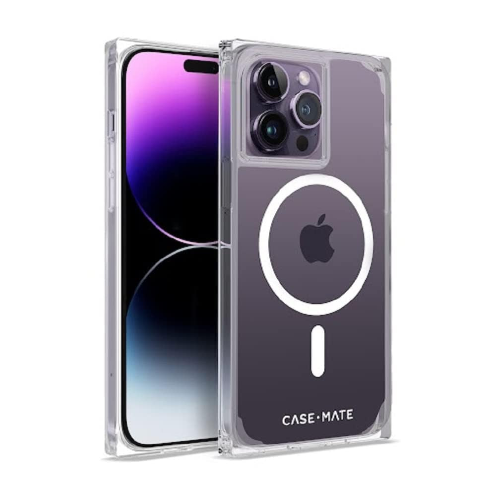 Case-mate Blox Case for Apple iPhone 14 Pro Max 2022 6.7" - 10-Ft Drop Protection w/ Micropel Antimicrobial Layer 1-Pc Construction, Built-in Magnet for Magsafe Wireless Charging - Clear
