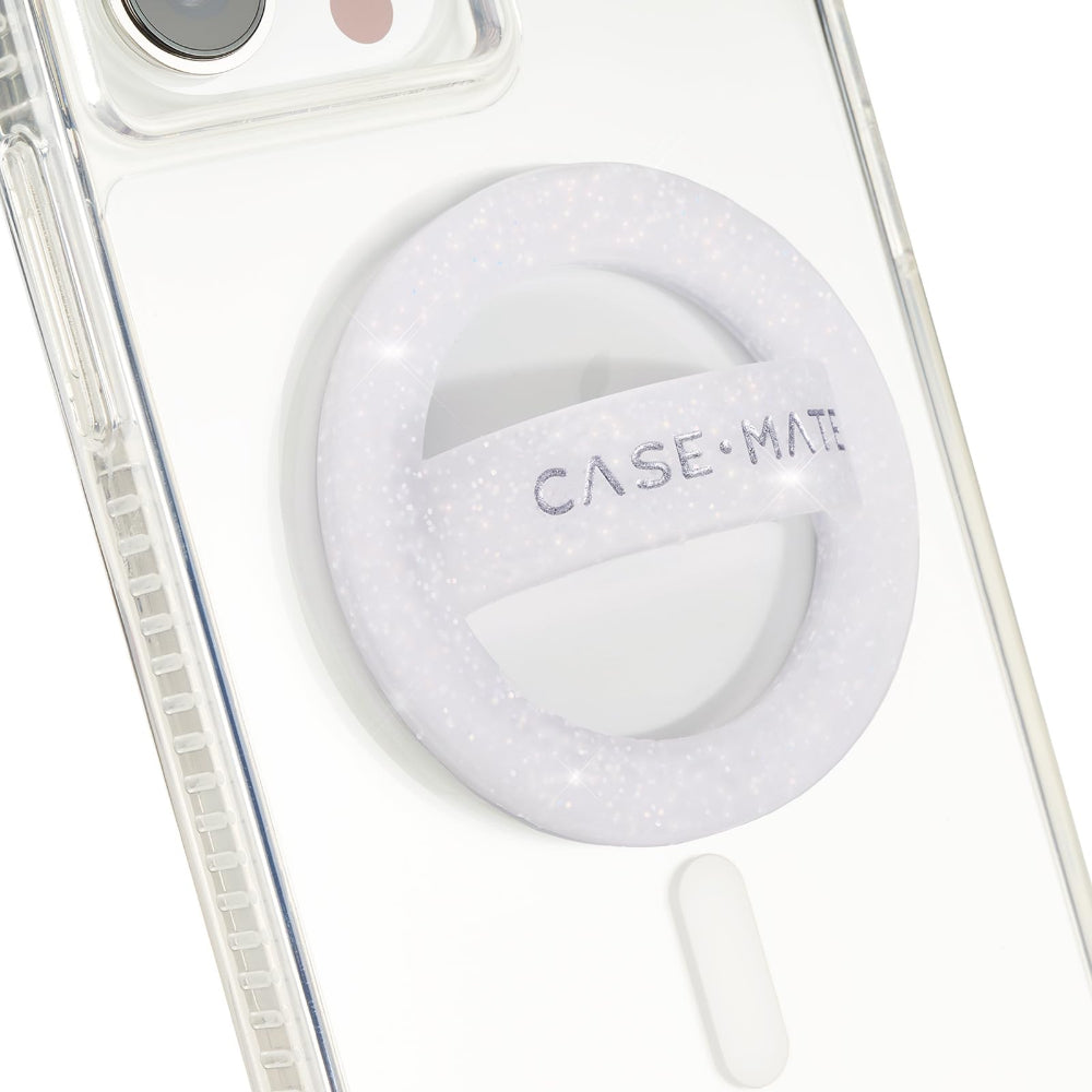 مقبض CASE-MATE ذو الحلقة المغناطيسية متوافق مع MagSafe - أبيض لامع