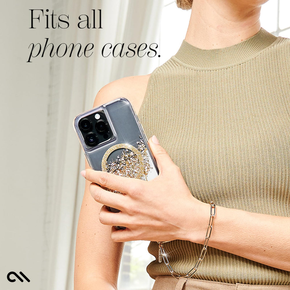 Case-mate GOLD LINK CHAIN PHONE WRISTLET|Detachable Universal Phone Strap, Secure Anchor & Latch, Fashionable & Stylish, Made from HypoAllergnenic Material, Works w/ Apple & Android Cases - Gold
