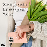 Case-mate GOLD LINK CHAIN PHONE WRISTLET|Detachable Universal Phone Strap, Secure Anchor & Latch, Fashionable & Stylish, Made from HypoAllergnenic Material, Works w/ Apple & Android Cases - Gold
