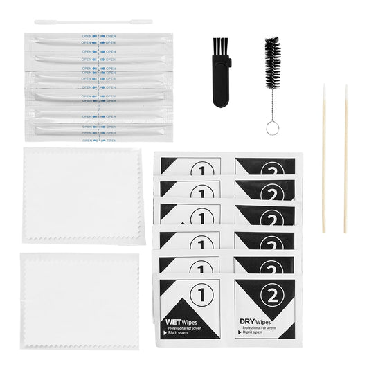Case-mate Device Cleaning Kit - 30-Pc Set of Cleaning Tools for Gadgets, Set of Anti Microbial Wipes, Micro Fiber Cloths, Brushes, Cotton Swabs, Ideal for Airpods, SmartPhones, SmartWatch, Tablets