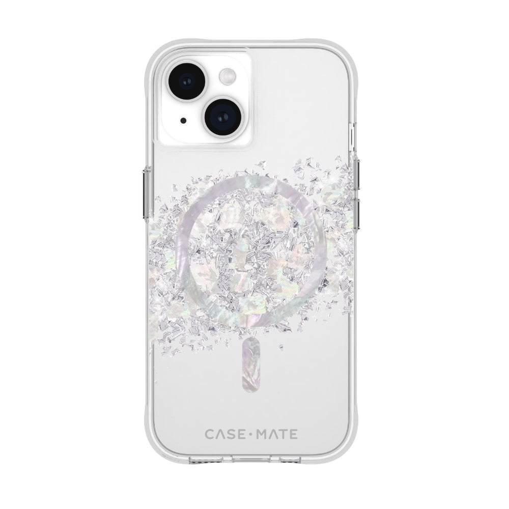 CASE-MATE iPhone 15 Karat Case with Magsafe - Anti-Scratch &amp; Anti-Microbial - Pearl