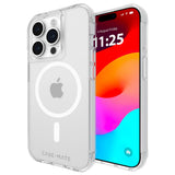 Case-mate Tough Case w/ Magsafe for Apple iPhone 15 Pro 2023 6.1"| 12-Ft Drop Protection w/ Anti-Scratch Coating, AntiMicrobial Layer, Anti-Yellowing, Raised Edges, Wireless Charging- Clear