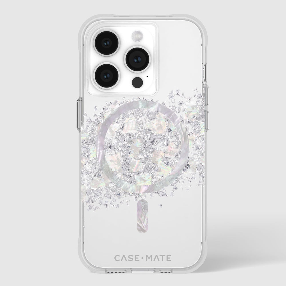 Case-mate Karat Case w/ Magsafe for Apple iPhone 15 Pro 2023 6.1"| 12-Ft Drop Protection w/ Anti-Scratch Coating, AntiMicrobial Layer, Raised Edges, 1-Pc Construction, Wireless Charging - Pearl