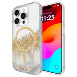 غطاء حماية CASE-MATE لهاتف iPhone 15 Pro - لون قيراط - رخامي مع ماج سيف