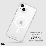 Case-mate Tough Case w/ Magsafe for Apple iPhone 15 Plus 2023 6.7"| 12-Ft Drop Protection w/ Anti-Scratch Coating, AntiMicrobial Layer, Anti-Yellowing, Raised Edges, Wireless Charging- Clear