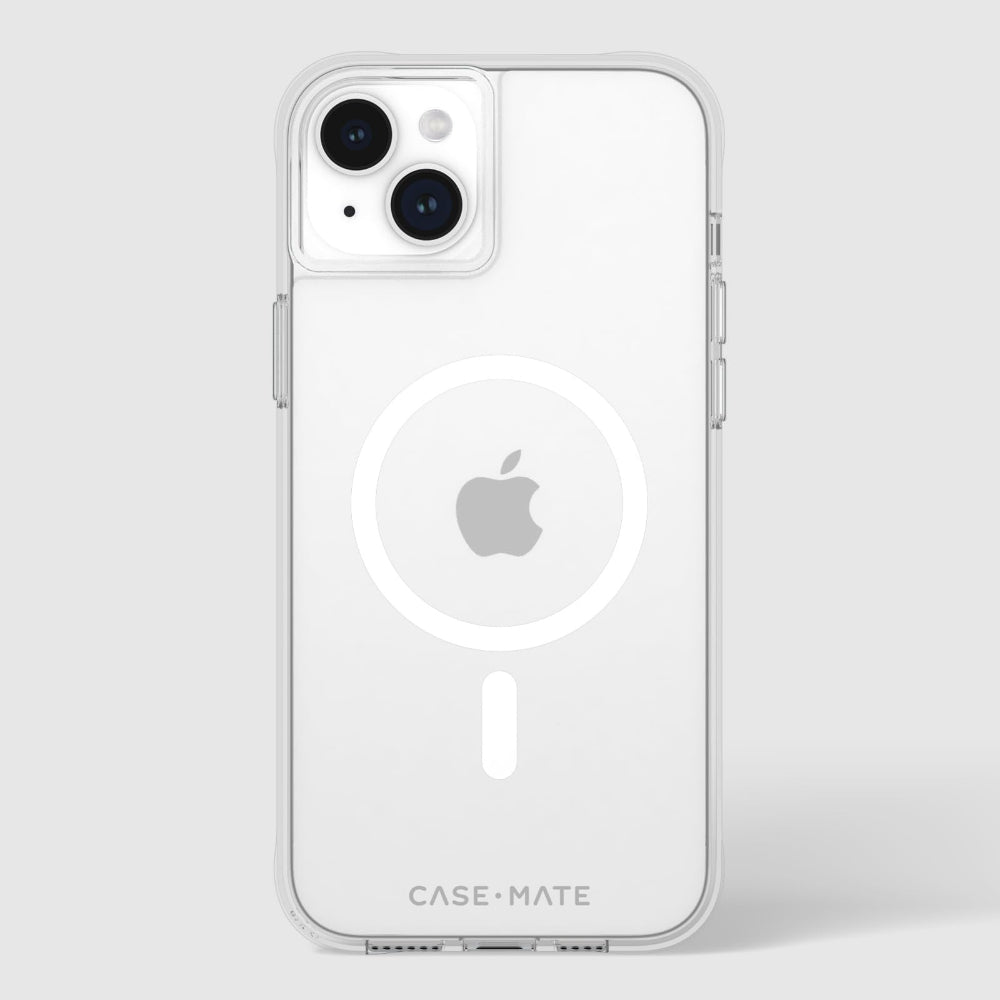 Case-mate Tough Case w/ Magsafe for Apple iPhone 15 Plus 2023 6.7"| 12-Ft Drop Protection w/ Anti-Scratch Coating, AntiMicrobial Layer, Anti-Yellowing, Raised Edges, Wireless Charging- Clear