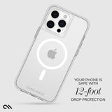Case-mate Tough Case w/ Magsafe for Apple iPhone 15 Pro Max 2023 6.7"| 12-Ft Drop Protection w/ Anti-Scratch Coating, AntiMicrobial Layer, Anti-Yellowing, Raised Edges, Wireless Charging- Clear