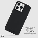 Case-mate Silicone Case w/ Magsafe for Apple iPhone 15 Pro Max 2023 6.7"| 12-Ft Drop Protection w/ Anti-Scratch Coating, AntiMicrobial Layer, Raised Edges, Soft Texture, Wireless Charging- Black