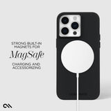 Case-mate Silicone Case w/ Magsafe for Apple iPhone 15 Pro Max 2023 6.7"| 12-Ft Drop Protection w/ Anti-Scratch Coating, AntiMicrobial Layer, Raised Edges, Soft Texture, Wireless Charging- Black