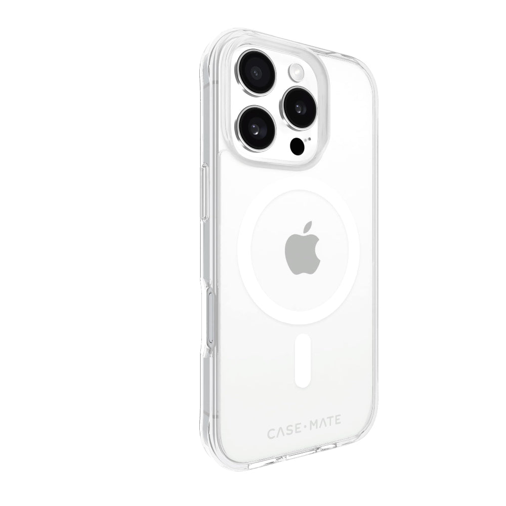 Case-mate Tough Case w/ Magsafe for Apple iPhone 16 Pro 6.3" 2024| 12-Ft Drop Protection w/ Anti-Scratch Anti Yellowing Coating, Raised Edges, Fashion Case, Wireless Charging - Clear
