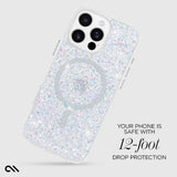 Case-mate Twinkle Case w/ Magsafe for Apple iPhone 16 Pro Max 6.9" 2024| 12-Ft Drop Protection w/ Anti-Scratch Anti Yellowing Coating, Raised Edges, Fashion Case, Wireless Charging - Silver
