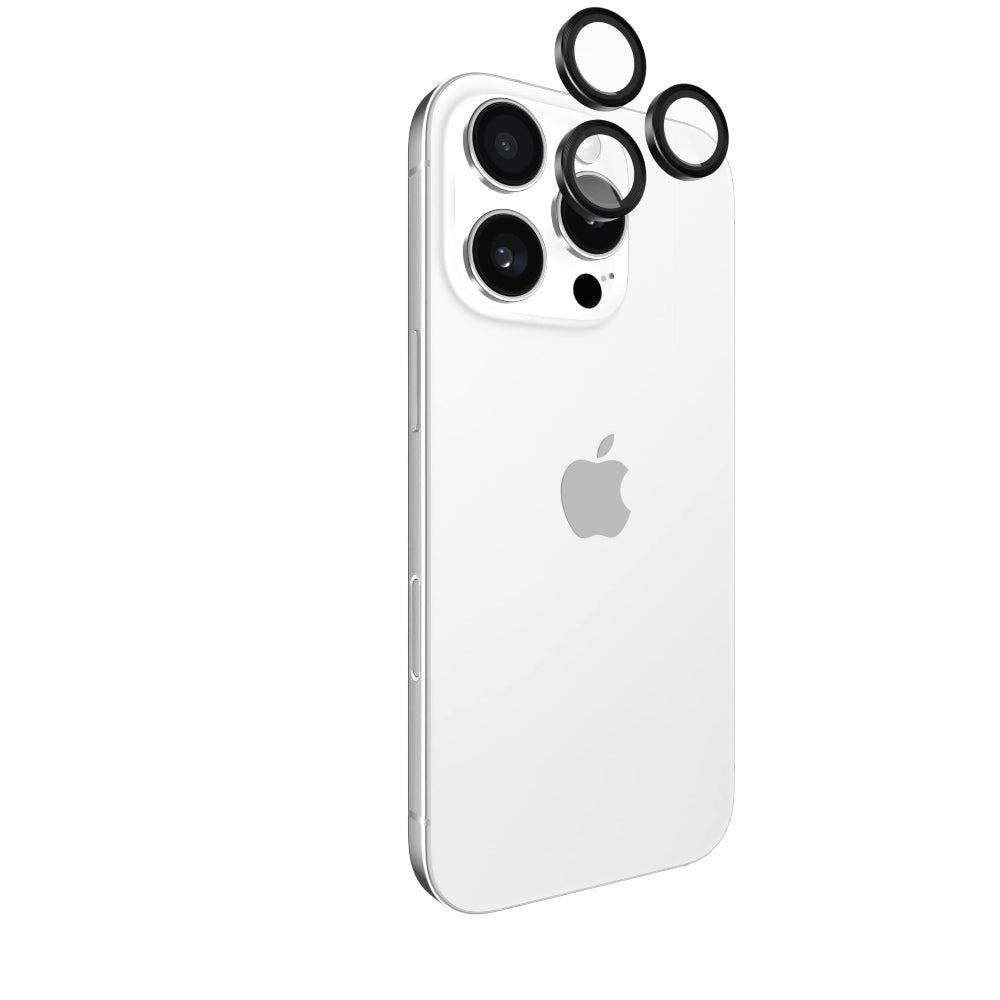 Case-mate Camera Lens Protector for Apple iPhone 16 Pro  / 16 Pro Max 20224| Picture Perfect Ultra High Clarity Glass,Full Coverage Individual Lens Protection, Anti-Scratch Anti-Fingerprint - Black