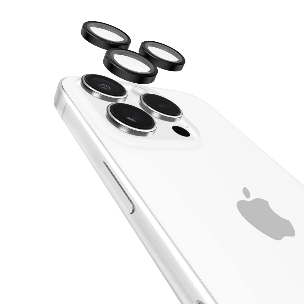Case-mate Camera Lens Protector for Apple iPhone 16 Pro  / 16 Pro Max 20224| Picture Perfect Ultra High Clarity Glass,Full Coverage Individual Lens Protection, Anti-Scratch Anti-Fingerprint - Black