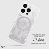 غطاء حماية CASE-MATE لهاتف iPhone 16 Pro بتقنية Waterfall Magsafe، فضي اللون