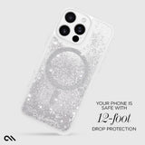 غطاء حماية CASE-MATE لهاتف iPhone 16 Pro Max بتقنية Waterfall Magsafe، فضي اللون